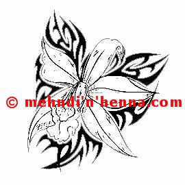 Floral Vine Henna Tattoo
