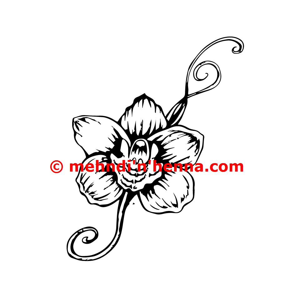 Orchid Henna Tattoo