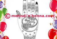 Birthday Henna design